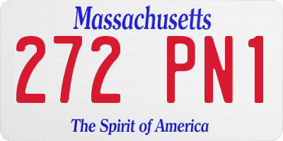 MA license plate 272PN1