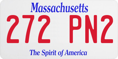 MA license plate 272PN2