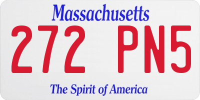 MA license plate 272PN5
