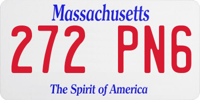 MA license plate 272PN6