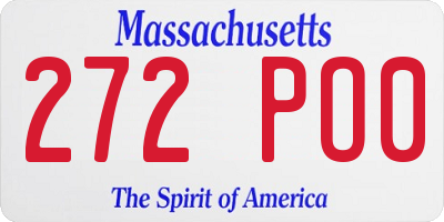 MA license plate 272PO0