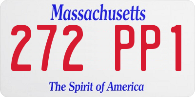 MA license plate 272PP1