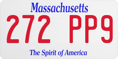 MA license plate 272PP9