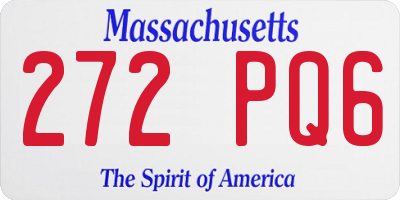 MA license plate 272PQ6