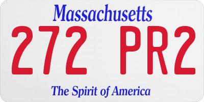 MA license plate 272PR2