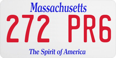 MA license plate 272PR6