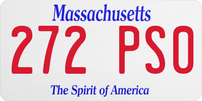 MA license plate 272PS0
