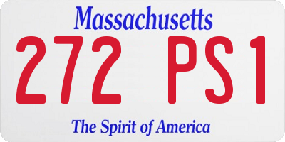 MA license plate 272PS1