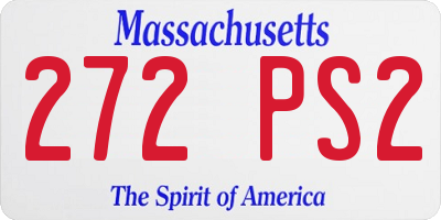 MA license plate 272PS2