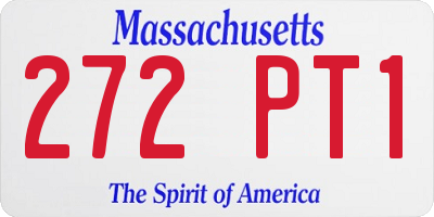 MA license plate 272PT1