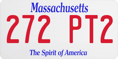 MA license plate 272PT2