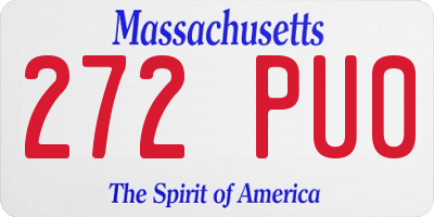 MA license plate 272PU0