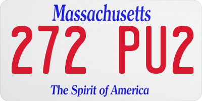MA license plate 272PU2