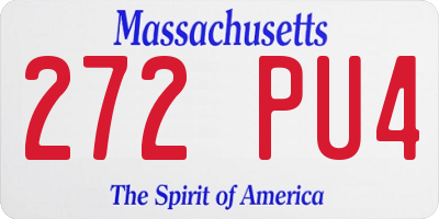 MA license plate 272PU4