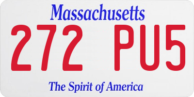 MA license plate 272PU5