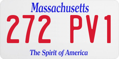 MA license plate 272PV1