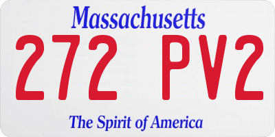 MA license plate 272PV2