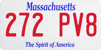 MA license plate 272PV8