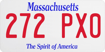 MA license plate 272PX0