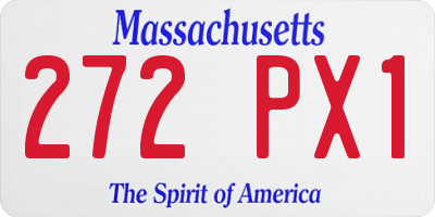 MA license plate 272PX1