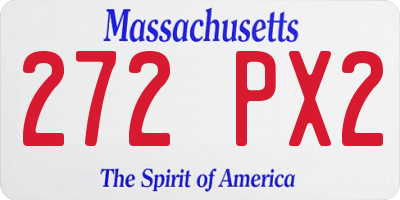 MA license plate 272PX2