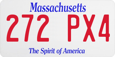 MA license plate 272PX4