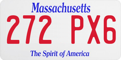 MA license plate 272PX6