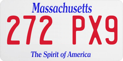 MA license plate 272PX9