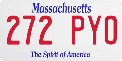 MA license plate 272PY0