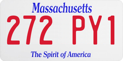 MA license plate 272PY1