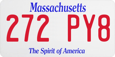 MA license plate 272PY8
