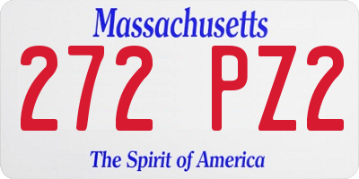 MA license plate 272PZ2