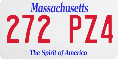 MA license plate 272PZ4