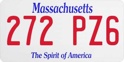 MA license plate 272PZ6
