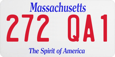MA license plate 272QA1