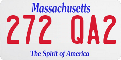 MA license plate 272QA2