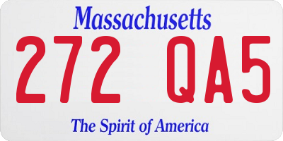 MA license plate 272QA5