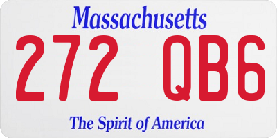 MA license plate 272QB6
