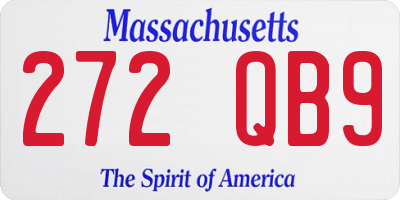 MA license plate 272QB9