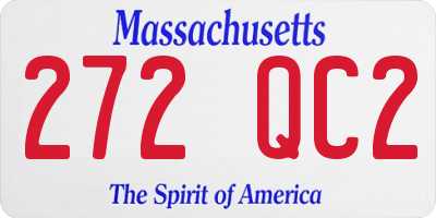MA license plate 272QC2