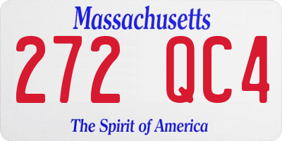 MA license plate 272QC4