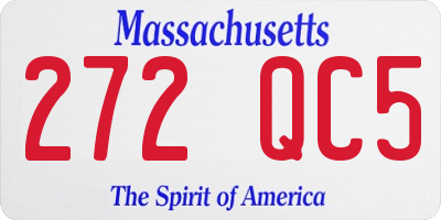MA license plate 272QC5