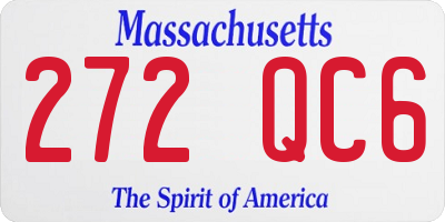 MA license plate 272QC6