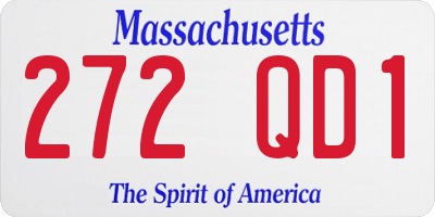 MA license plate 272QD1