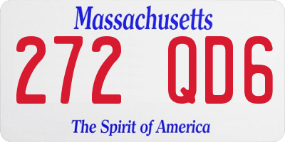 MA license plate 272QD6