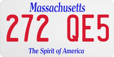 MA license plate 272QE5