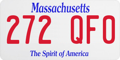 MA license plate 272QF0