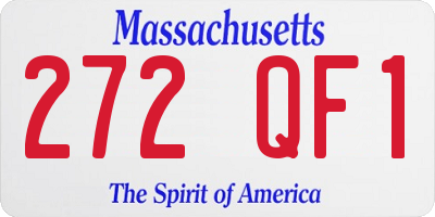 MA license plate 272QF1