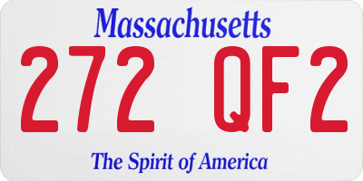 MA license plate 272QF2