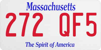 MA license plate 272QF5